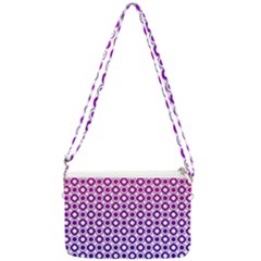 Mazipoodles Pink Purple White Gradient Donuts Polka Dot  Double Gusset Crossbody Bag by Mazipoodles