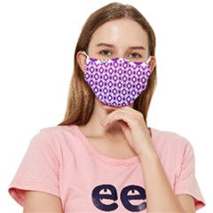 Mazipoodles Pink Purple White Gradient Donuts Polka Dot  Fitted Cloth Face Mask (adult) by Mazipoodles