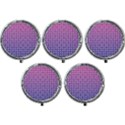 Mazipoodles Pink Purple White Gradient Donuts Polka Dot  Mini Round Pill Box (Pack of 5) View1