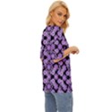 Bitesize Flowers Pearls And Donuts Lilac Black Oversized Basic Tee View3