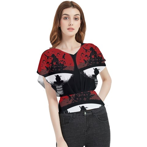 Itachi Uchiha Butterfly Chiffon Blouse by ToToMax