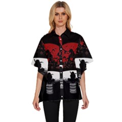 Itachi Uchiha Women s Batwing Button Up Shirt