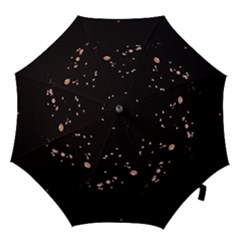 Abstract Rose Gold Glitter Background Hook Handle Umbrellas (large) by artworkshop