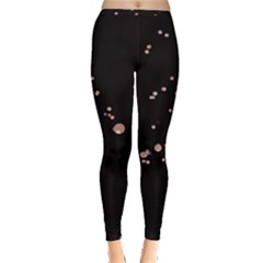 Abstract Rose Gold Glitter Background Inside Out Leggings by artworkshop