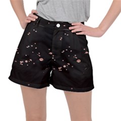 Abstract Rose Gold Glitter Background Women s Ripstop Shorts by artworkshop