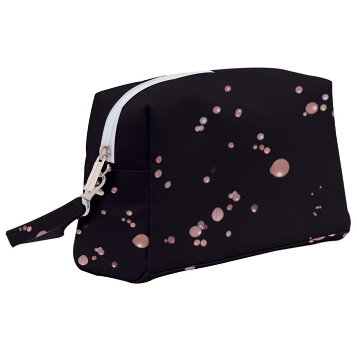 Abstract Rose Gold Glitter Background Wristlet Pouch Bag (Large)