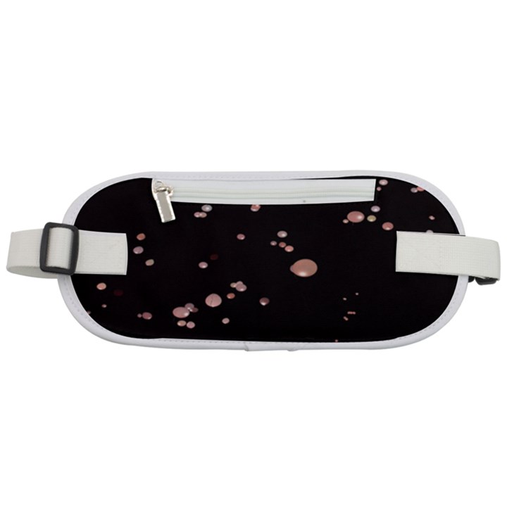 Abstract Rose Gold Glitter Background Rounded Waist Pouch