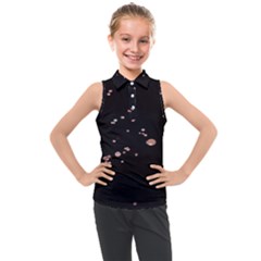 Abstract Rose Gold Glitter Background Kids  Sleeveless Polo Tee