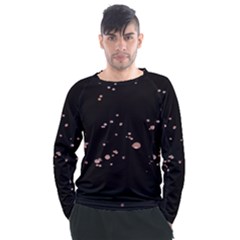 Abstract Rose Gold Glitter Background Men s Long Sleeve Raglan Tee