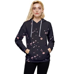 Abstract Rose Gold Glitter Background Women s Lightweight Drawstring Hoodie