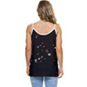 Abstract Rose Gold Glitter Background Casual Spaghetti Strap Chiffon Top View4