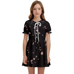 Abstract Rose Gold Glitter Background Kids  Sweet Collar Dress by artworkshop