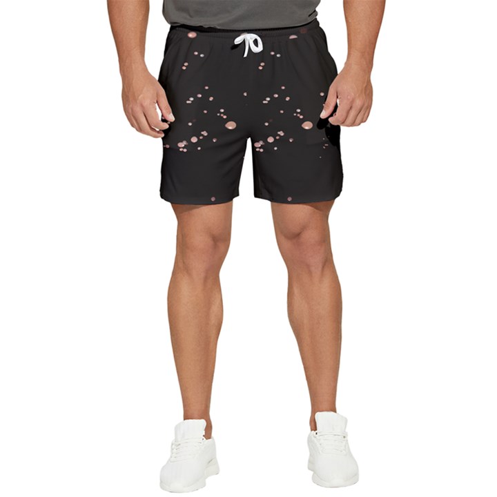 Abstract Rose Gold Glitter Background Men s Runner Shorts