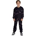 Abstract Rose Gold Glitter Background Kids  Sweatshirt set View1