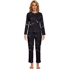 Abstract Rose Gold Glitter Background Womens  Long Sleeve Lightweight Pajamas Set by artworkshop