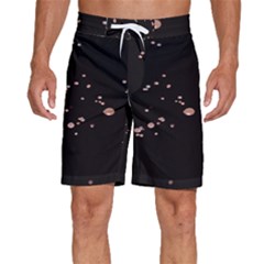 Abstract Rose Gold Glitter Background Men s Beach Shorts