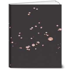 Abstract Rose Gold Glitter Background 8  X 10  Hardcover Notebook by artworkshop