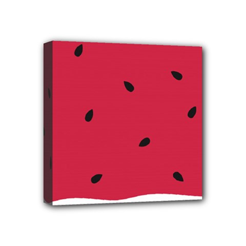 Minimalist Summer Watermelon Wallpaper Mini Canvas 4  X 4  (stretched) by Ravend