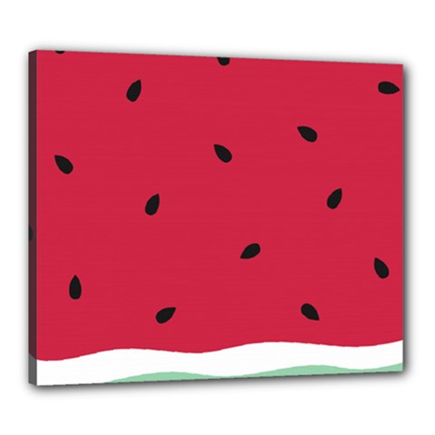 Minimalist Summer Watermelon Wallpaper Canvas 24  X 20  (stretched) by Ravend