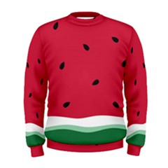 Minimalist Summer Watermelon Wallpaper Men s Sweatshirt