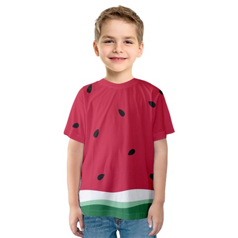 Minimalist Summer Watermelon Wallpaper Kids  Sport Mesh Tee by Ravend