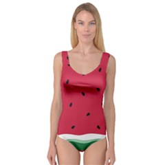 Minimalist Summer Watermelon Wallpaper Princess Tank Leotard  by Ravend