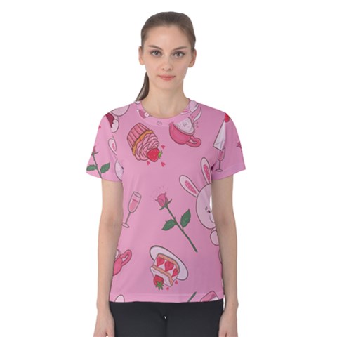 Valentine Pattern Women s Cotton Tee by designsbymallika