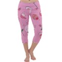 Valentine Pattern Capri Yoga Leggings View1