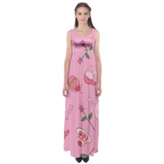 Valentine Pattern Empire Waist Maxi Dress by designsbymallika