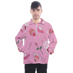 Valentine Pattern Men s Half Zip Pullover