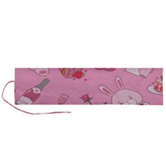 Valentine Pattern Roll Up Canvas Pencil Holder (l) by designsbymallika