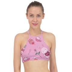 Valentine Pattern Halter Bikini Top by designsbymallika