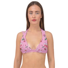 Valentine Pattern Double Strap Halter Bikini Top by designsbymallika