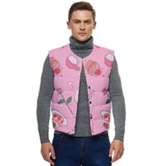 Valentine Pattern Men s Button Up Puffer Vest	