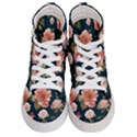 Wallpaper-with-floral-pattern-green-leaf Women s Hi-Top Skate Sneakers View1