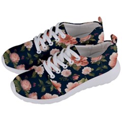 Wallpaper-with-floral-pattern-green-leaf Men s Lightweight Sports Shoes by designsbymallika