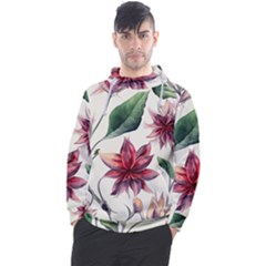 Floral Pattern Men s Pullover Hoodie by designsbymallika