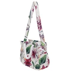 Floral Pattern Rope Handles Shoulder Strap Bag by designsbymallika