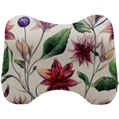 Floral Pattern Head Support Cushion by designsbymallika