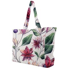 Floral Pattern Simple Shoulder Bag by designsbymallika