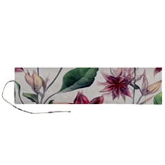 Floral Pattern Roll Up Canvas Pencil Holder (l) by designsbymallika