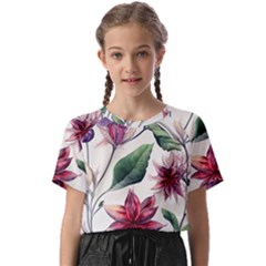 Floral Pattern Kids  Basic Tee by designsbymallika