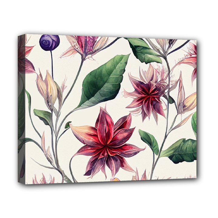 floral pattern Deluxe Canvas 20  x 16  (Stretched)