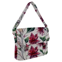 Floral Pattern Buckle Messenger Bag