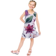 Floral Pattern Kids  Tunic Dress by designsbymallika