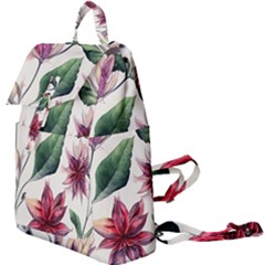 Floral Pattern Buckle Everyday Backpack by designsbymallika