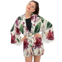 Floral Pattern Long Sleeve Kimono by designsbymallika