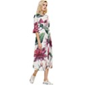 floral pattern Double Cuff Midi Dress View3