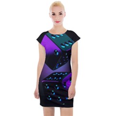 3d Ludo Game,gambling Cap Sleeve Bodycon Dress by Bangk1t