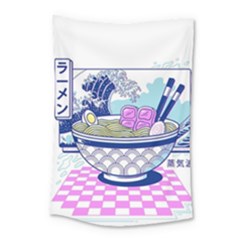 Ramen Kanji Vaporwave Artwork Minimalism Small Tapestry by Bangk1t